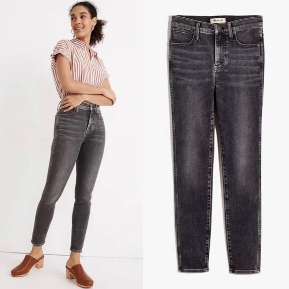 Madewell grey ankle length skinny jeans